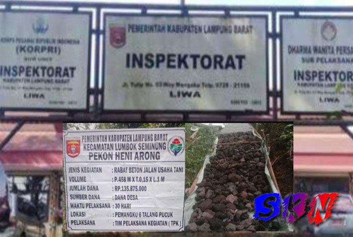Gawat, Tim APIP Kabupaten Lampung Barat Audit Proyek Jalan Rabat Beton Hari Ini.