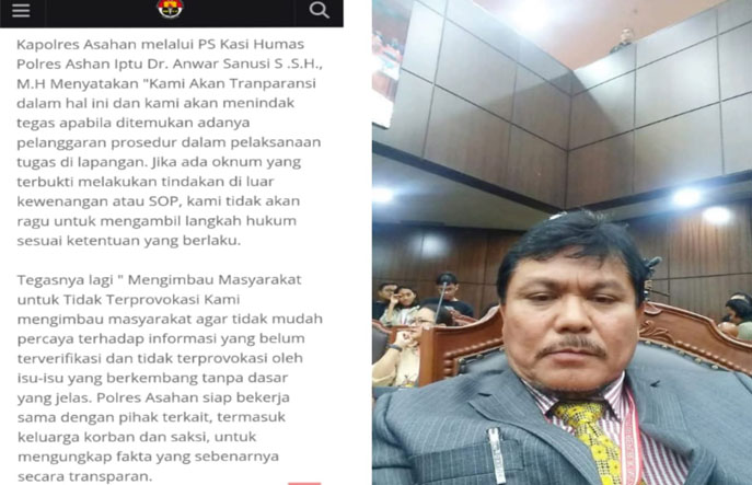 Mantan Kasi Humas Polres Asahan Iptu ASS Akan Dilaporkan Terkait Menyebarkan Fitnah