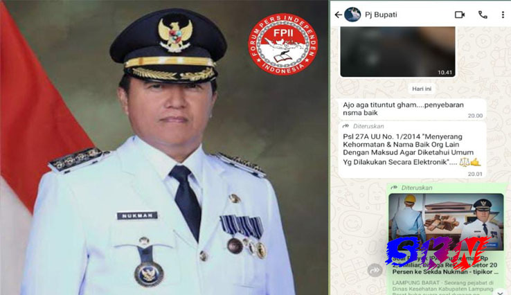 Mantan PJ Bupati Lampung Barat Ancam Wartawan, FPII Angkat Bicara
