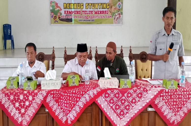 Kecamatan Dayun Kabupaten Siak Rapat Rembug Stunting, Begini Hasil Rapatnya