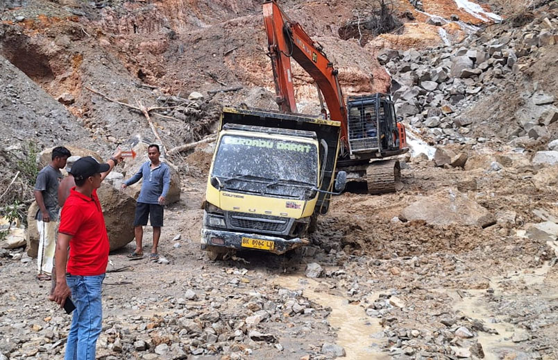 3 Pekerja Tewas, Dan 1 Orang Luka Akibat Tertimpa Longsoran Tambang Batu Padas Desa Marjani Aceh