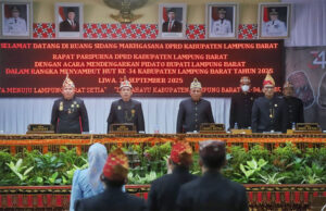 Bupati Lampung Barat Hadiri Rapat Paripurna Istimewa Bersama DPRD, Begini Hasil Rapatnya