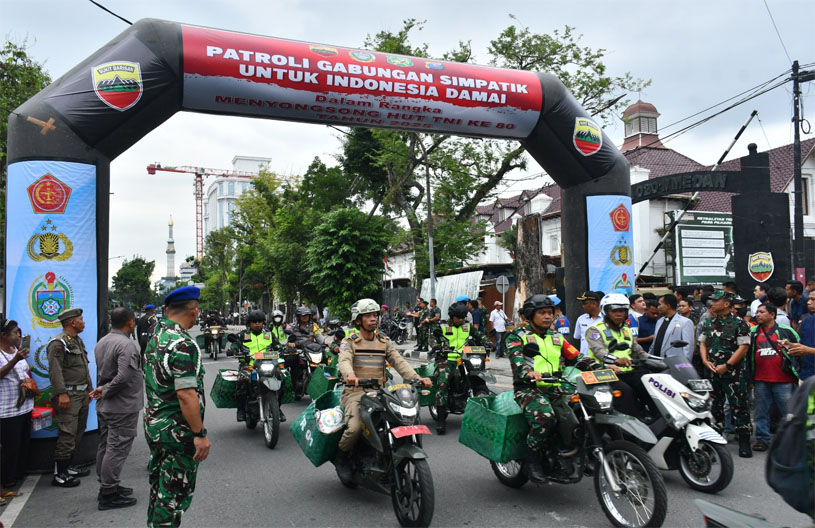 Pangdam I/BB Lepas Patroli Gabungan Simpatik, Bawa Misi Sosial Untuk Warga Medan