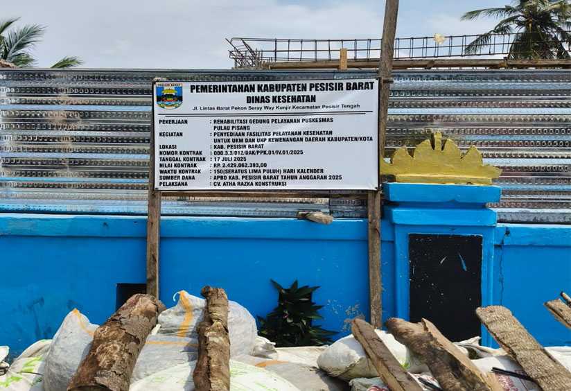 Gmbi Pesisir Barat Soroti Pembangunan Rehabilitasi Puskesmas Pulau Pisang Yang Terkesan Asal Jadi