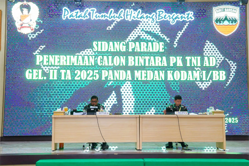 Kasdam I/Bukit Barisan Pimpin Sidang Parade Bintara PK TNI AD Gelombang II TA 2025