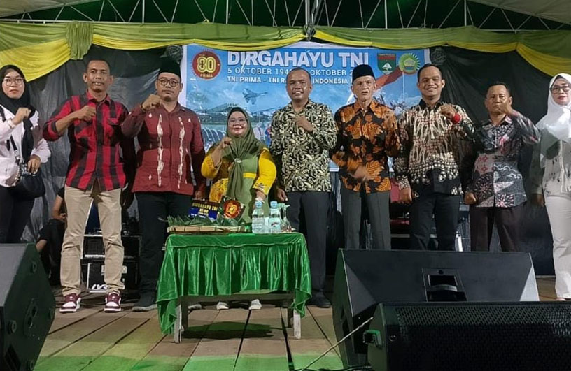 Koramil 06 Merbau Rayakan HUT TNI Ke 80 Sekaligus Syukuran Kenaikan Pangkat