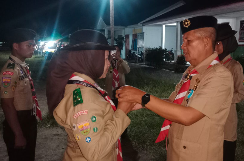 Kwartir Ranting Meranti Gelar Perkemahan Raimuna Dan Pelantikan DKR