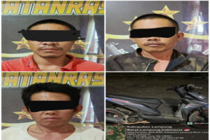 Polres Lampung Barat Amankan Tiga Pelaku Curanmor