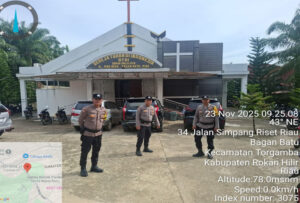 Patroli Rutin di Tempat Ibadah, Polsek Bagan Sinembah Tingkatkan Keamanan dan Kenyamanan Masyarakat