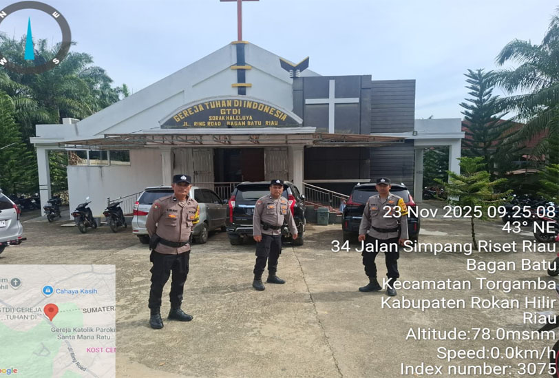 Patroli Rutin di Tempat Ibadah, Polsek Bagan Sinembah Tingkatkan Keamanan dan Kenyamanan Masyarakat
