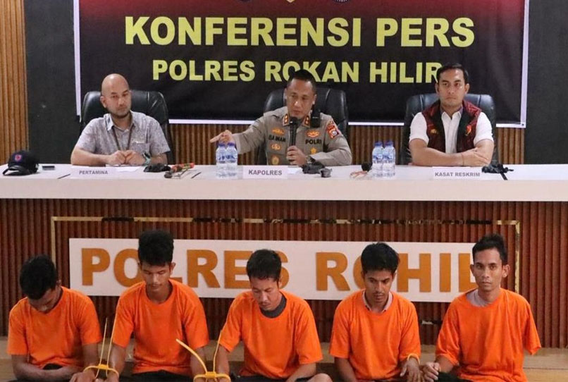 Polres Rokan Hilir Ungkap Jaringan Pencurian Kabel Reda Di Area Pertamina Hulu, Kerugian Capai Rp 400 Miliar