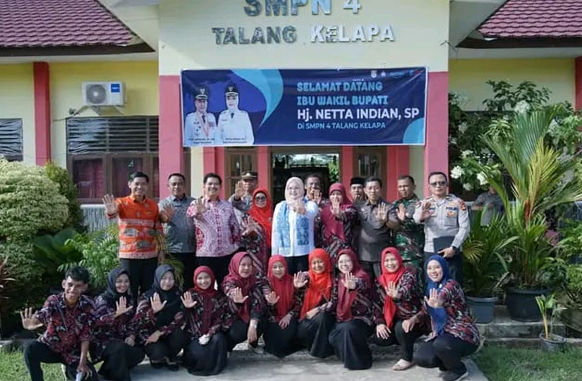 Wakil Bupati Banyuasin Sosialisasikan P4GN Di SMPN 4 Talang Kelapa, Begini Kegiatannya