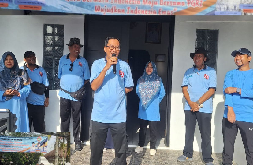 Wakil Ketua Komisi 1 DPRD Kab. Serang Jadi Pembuka Event Jalan Santai Di HUT PGRI Ke 80