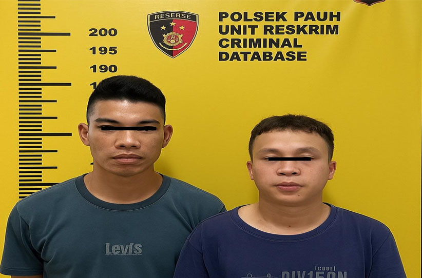 Dua Pelaku Begal Yang Meresahkan Warga Pauh, Berhasil Ditangkap Tim Macan Pseko Dan Unit Reskrim Polsek Pauh.
