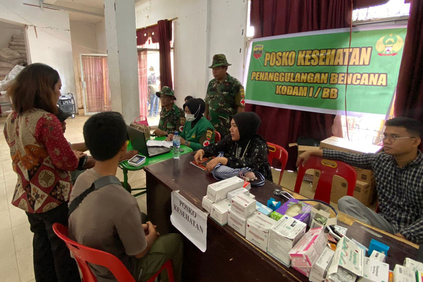Kodam I/BB Buka Posko Kesehatan di GOR Pandan Untuk Layani Warga Terdampak Banjir Dan Longsor