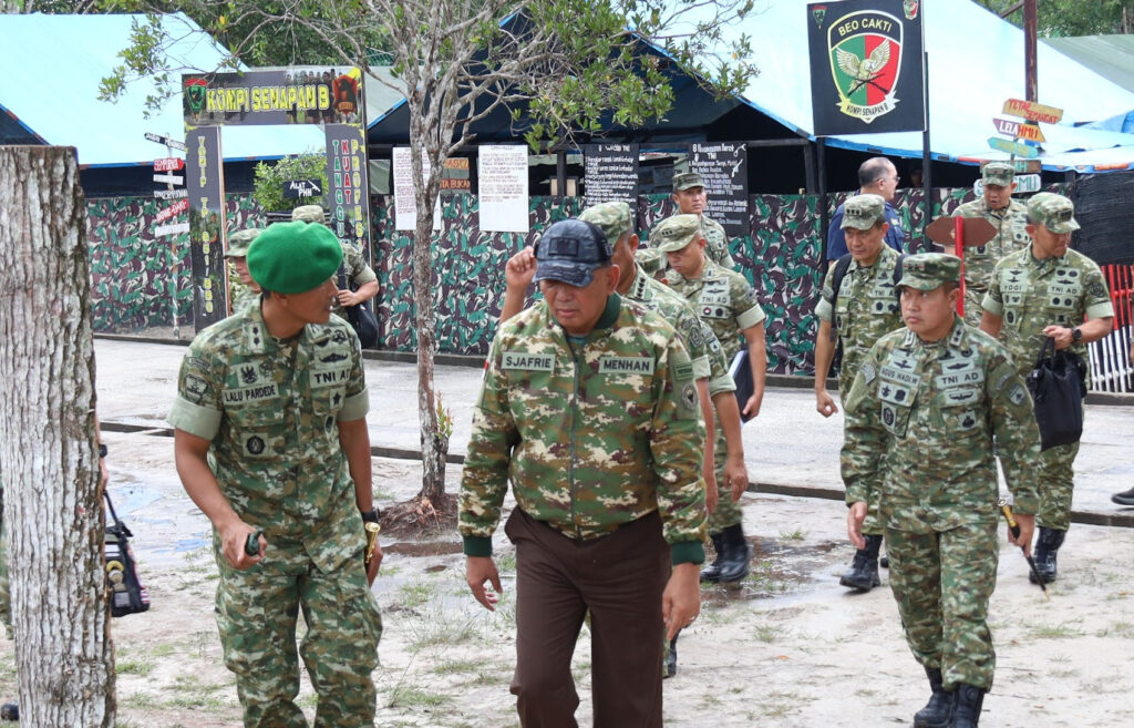 Perkuat Semangat Pengabdian, Menhan RI Kunjungi Yonif TP 851/BBC Di Siak