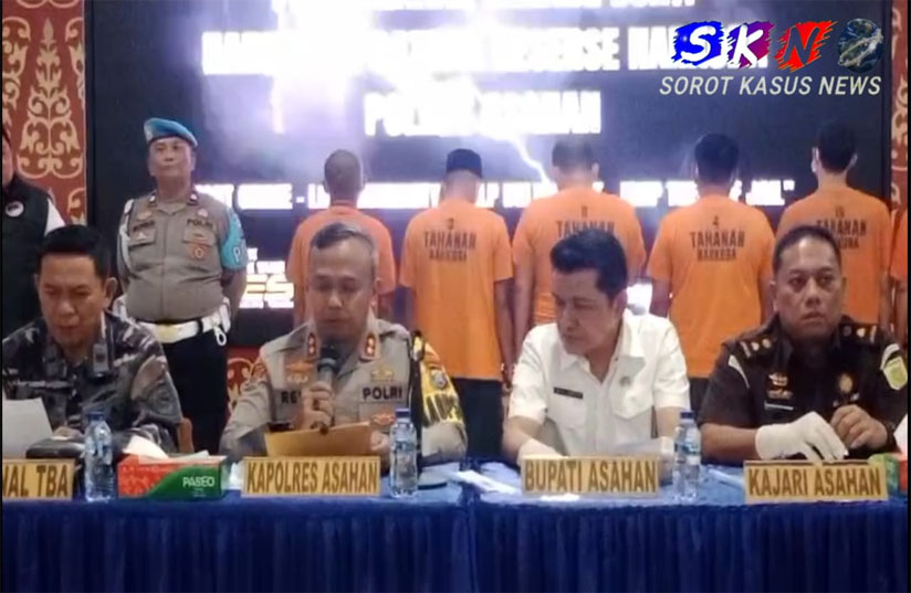 Polres Asahan Musnahkan Barang Bukti Narkoba Seberat 75 Kg