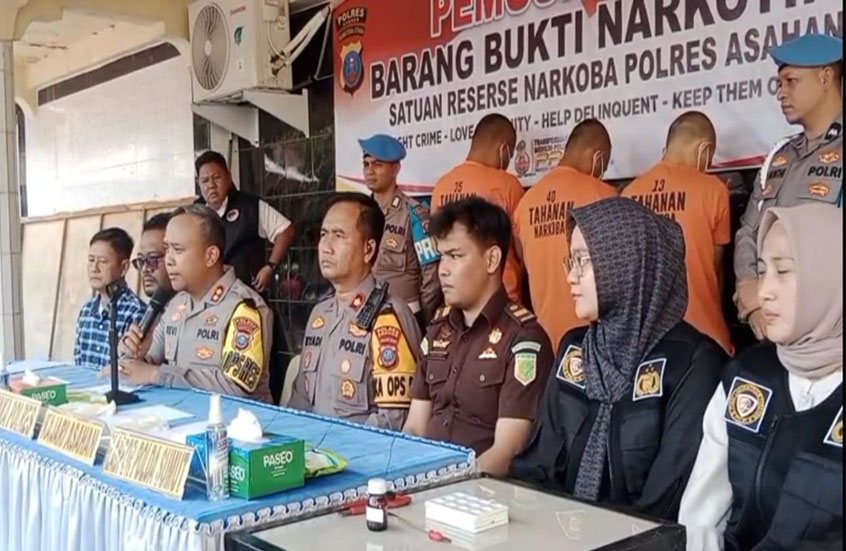 Polres Asahan Musnahkan Barang Bukti Narkoba Seberat 8,8 Kilogram