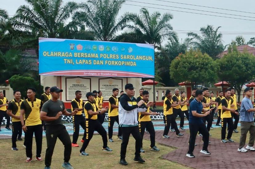 Polres Sarolangun Gelar Olahraga Bersama Forkopimda Perkuat Sinergitas Dan Tali Silaturahmi