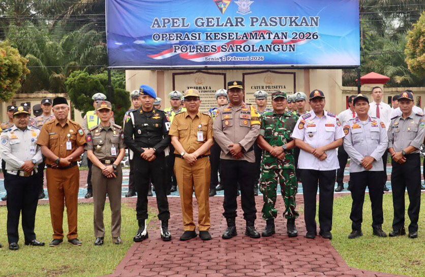 Irwasda Polda Jambi Pimpin Apel Gelar Pasukan Operasi Keselamatan 2026