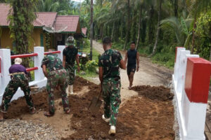 Satgas Gulbencal Kodam I/BB Tuntaskan Rehabilitasi Jembatan Aramco di Sangkunur, Akses Warga Kembali Normal
