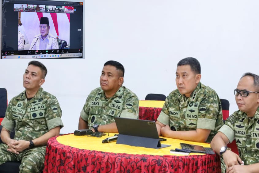 Pangdam I/BB Ikuti Vidcon Launching 218 Jembatan Garuda di Bandara Binaka Gunungsitoli