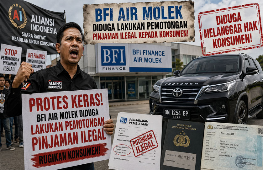 BFI Finance Air Molek Diduga Langgar UU Perlindungan Konsumen, Pinjaman Kredit Dipotong Hingga Belasan Juta Rupiah