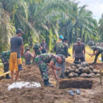 Kodim 0203/Langkat Mulai Pembangunan Jembatan Gantung Penghubung Antar Lingkungan di Kuala