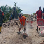 Kodim 0208/Asahan Bangun Jembatan Aramco Penghubung Desa Teluk Dalam dan Pulau Tanjung