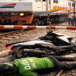 Pengemudi Ojek Online Tewas Tertabrak Kereta Api di Medan
