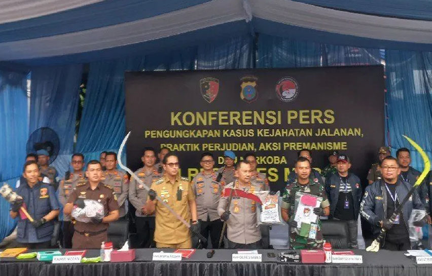 Dalam Kurun Waktu 15 Hari, Polrestabes Medan Ungkap 143 Kasus Dari 178 Orang Tersangka