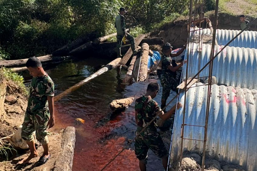 Jembatan Armco di Nias Mulai Dibangun, Karya Bakti Skala Besar TNI Buka Akses Warga Desa Balale Tobaa