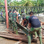 Kodim 0211/TT Mulai Pembangunan Jembatan Modular Type 21 di Desa Ampolu Pasca Banjir Bandang