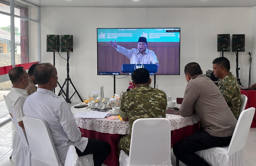 Pangdam XIX Tuanku Tambusai Mayjen TNI Agus Hadi Waluyo Hadiri Vidcon Nasional Peresmian 1.061 KDKMP Dipimpin Presiden RI