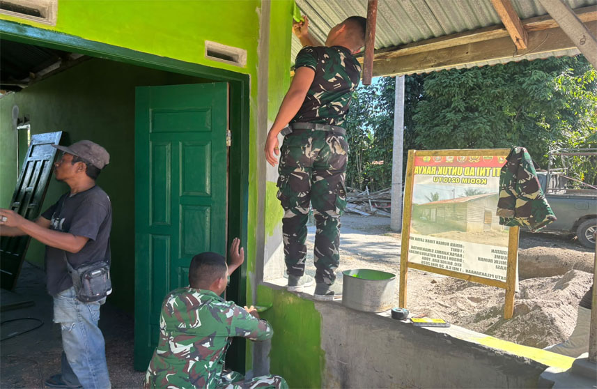 Karmel Simanjuntak Segera Tempati Rumah Layak Huni Hasil Karya Bakti Skala Besar TNI AD