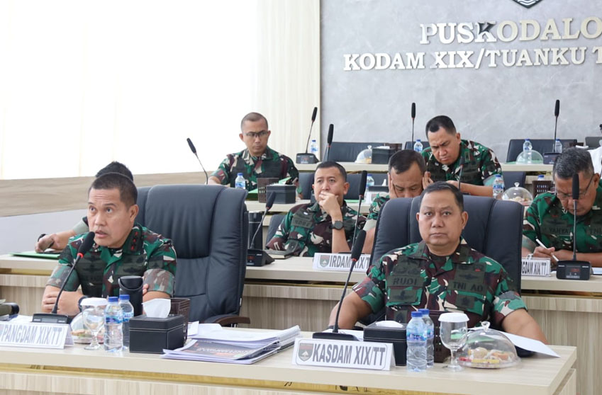 Kodam XIX Tuanku Tambusai Perkuat Kesiapsiagaan Karhutla, Mayjen TNI Agus Hadi Waluyo Pimpin TFG Virtual