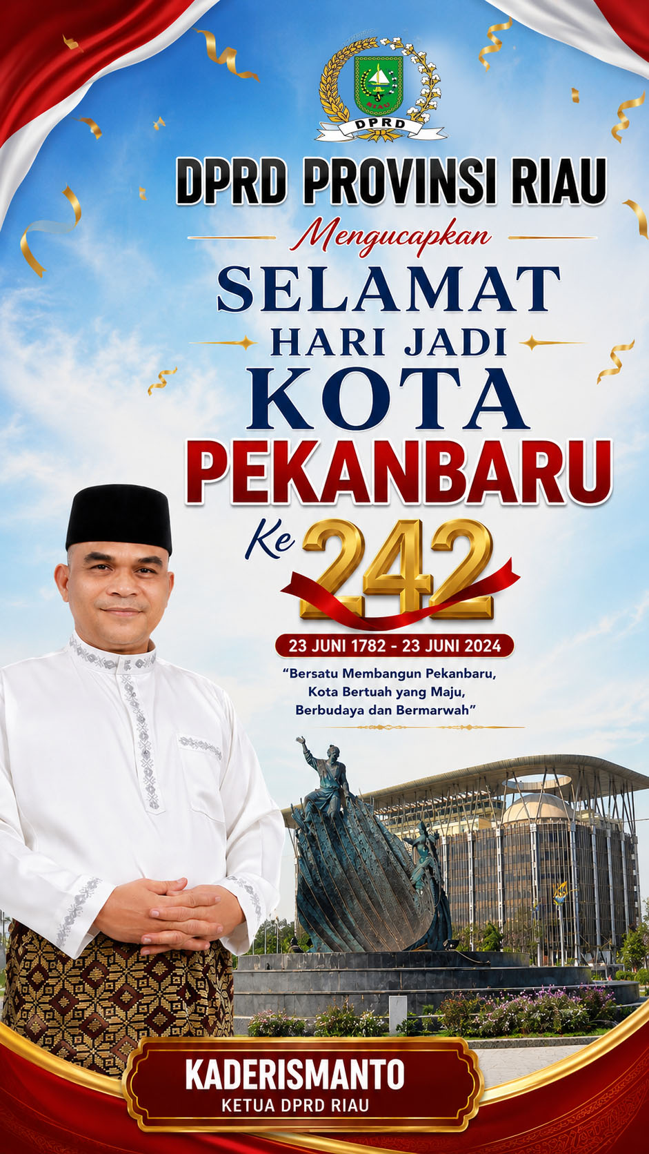 ucapan Hut Pekanbaru Ketua DPRD Riau