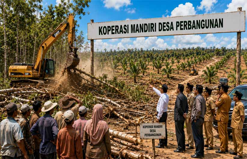 Bupati Asahan Diminta Tinjau Ulang Status Koperasi Mandiri Desa Perbangunan, Kawasan Hutan Seluas 1266 Hektar Berubah Fungsi Jadi Tanaman Sawit