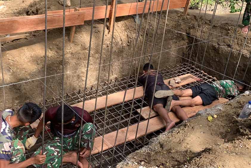 Demi Kemudahan Warga, Pembangunan Jembatan Gantung Sungai Afia Terus Berlanjut