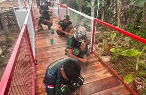Jembatan Gantung Sungai Sowu di Gunungsitoli Segera Rampung, Bukti Nyata Prog Bakti TNI Kepada Masyarakat