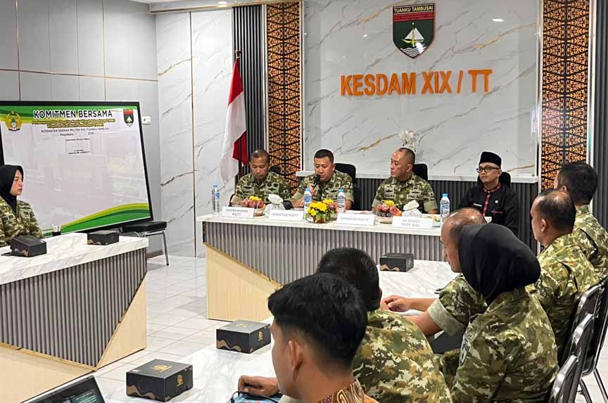 Kesdam XIX/Tuanku Tambusai Canangkan Pembangunan Zona Integritas TA 2026, Tegaskan Komitmen Raih WBK