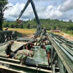Kodim 0213/Nias Rampungkan Pembangunan Jembatan Modular di Nias Selatan