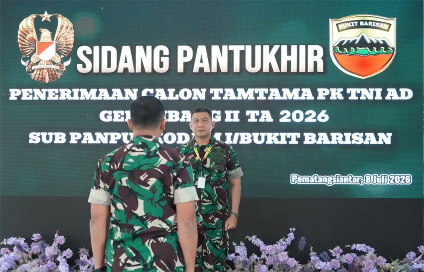 Pangdam I/BB Mayjen TNI Hendy Antariksa Pimpin Sidang Pantukhir Cata PK TNI AD Gelombang II TA 2026