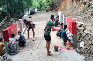 Pembangunan Jembatan Aramco di Desa Botombawo Nias Utara telah Rampung