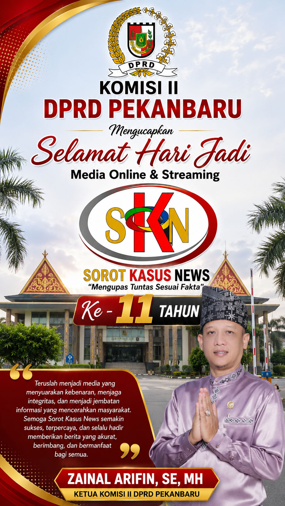 ucapan komisi II DPRD Pekanbaru