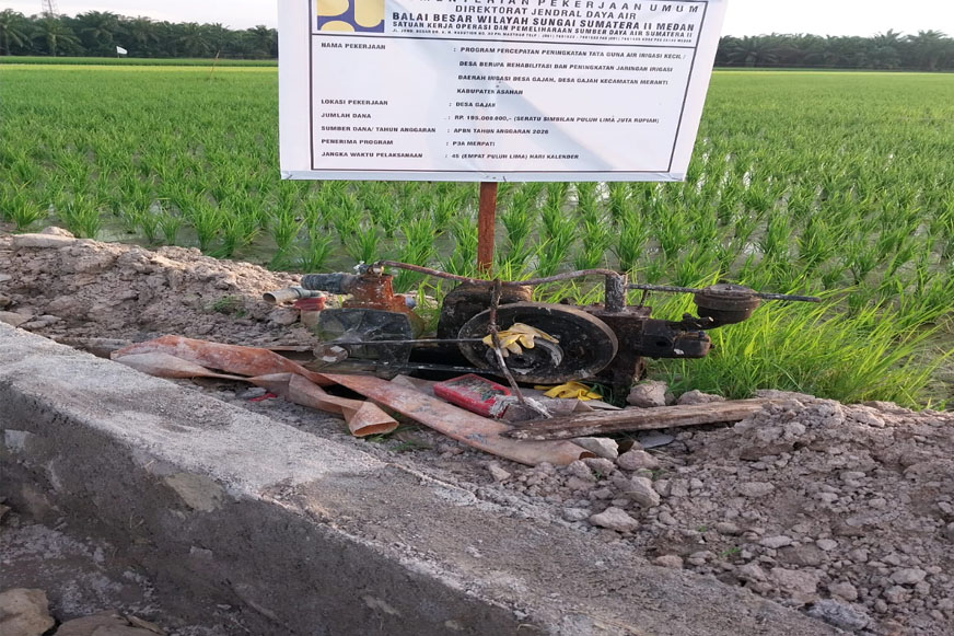 Anggararan Sebesar Rp 11 Miliar Untuk Alokasi 56 Proyek BBWS Sumatera II di Asahan Diduga 25 Persennya Dipotong Oknum