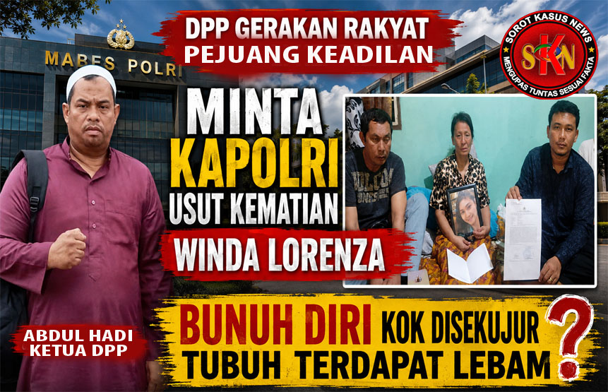 DPP GRPK Minta Kapolri Usut Kematian Winda Lorenza, Terdapat Banyak Kejanggalan