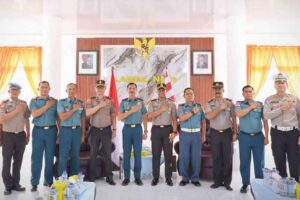 Kapolres Nias Selatan AKBP Alfian Tri Permadi Silaturahmi Ke Pangkalan TNI AL Nias
