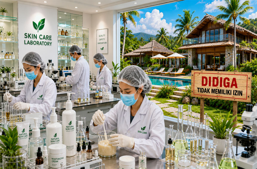 Perusahaan Laboratorium dan Produksi Skincare di Batam di Duga Tak Mengantongi Izin