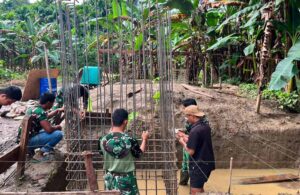 Prog Bakti TNI Nias Utara : Setahap Demi Setahap, Jembatan Penghubung Desa Mazingo Mulai Terwujud